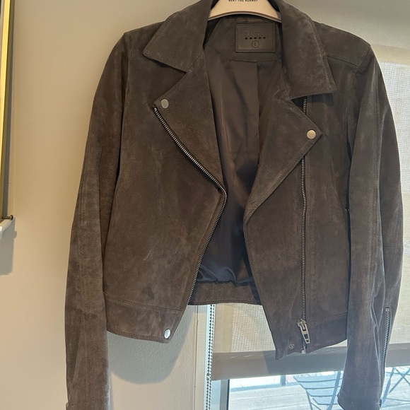 Blank Nyc Moto Jacket in Grey suede size Large - Picture 9 of 10